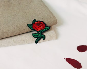 rose patch-flower patch-iron on patch-embroidered patch-patch for jacket-DIY embroidery -applique