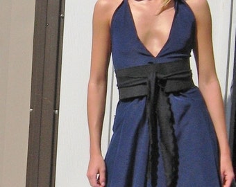 Elastic Wrap Wide Belt - Black