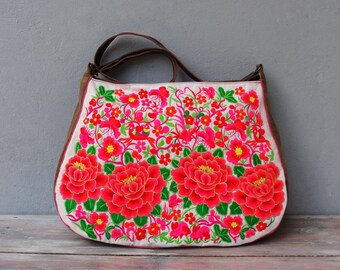Bohemian Rhapsody Weekender Leather, Embroidery and Linen