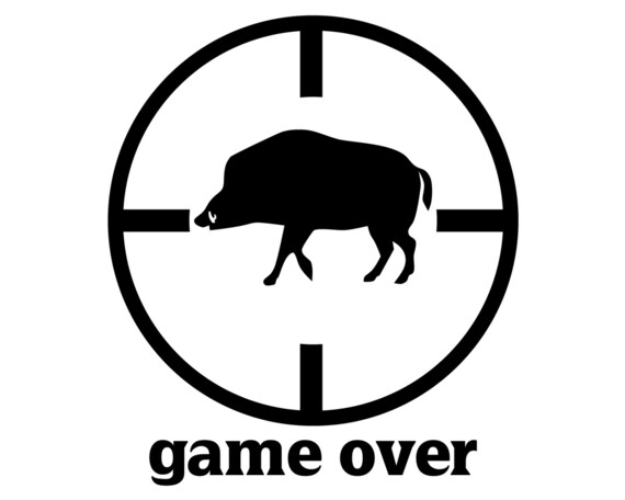 Wild Boar Hunter Decal Hog Hunting Sticker Hog Hunter Game