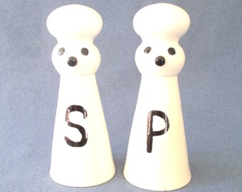 Ceramic Chef Salt and Pepper Shakers