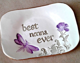 NONNA Trinket Dish Best Ever Mothers Day Gift
