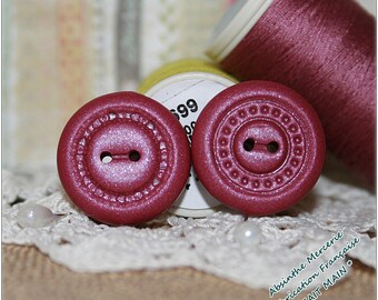 -2 buttons made of polymer clay - romantic Collection - 20mm - set of 2-