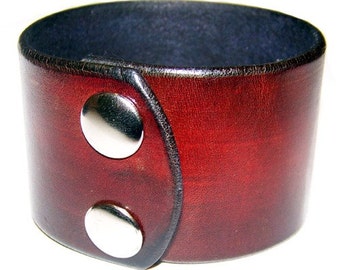 Item 021210 Deep Brown Leather Wrist Cuff