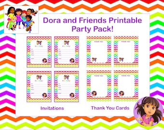 INSTANT DOWNLOAD! Dora and Friends DIY Printable Party Pack
