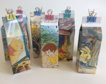 Winnie the Pooh milk carton gift box, small gift box Disney Winnie the Pooh, birthday gift box, 1st birthday, baby shower favour box.
