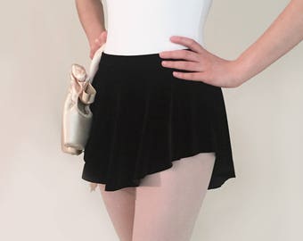 Velvet Ballet skirt- BLACK - SAB Skirt- Royall Dancewear- Pull on- Dance Costume- Figure skating- Adult Ballet
