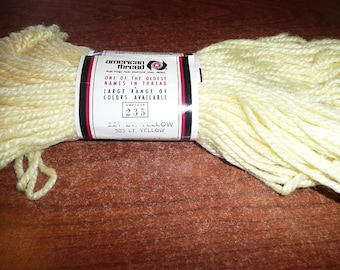 Aunt Lydia's Heavy Rug Yarn Skeins Light Yellow, Light Avocado