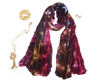 Velvet scarf, trending now, trendy boho scarf, blue velvet, burgundy, scarf for girlfriend, blue boho scarf, gifts for bestfriend, wife gift