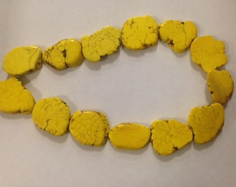 Magnesite Turquoise slab, yellow