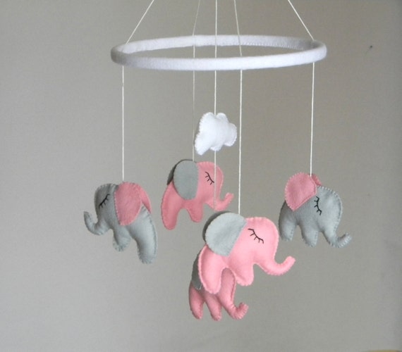 SALE 20 Baby Crib Mobile Baby girl Mobile Elephant Mobile