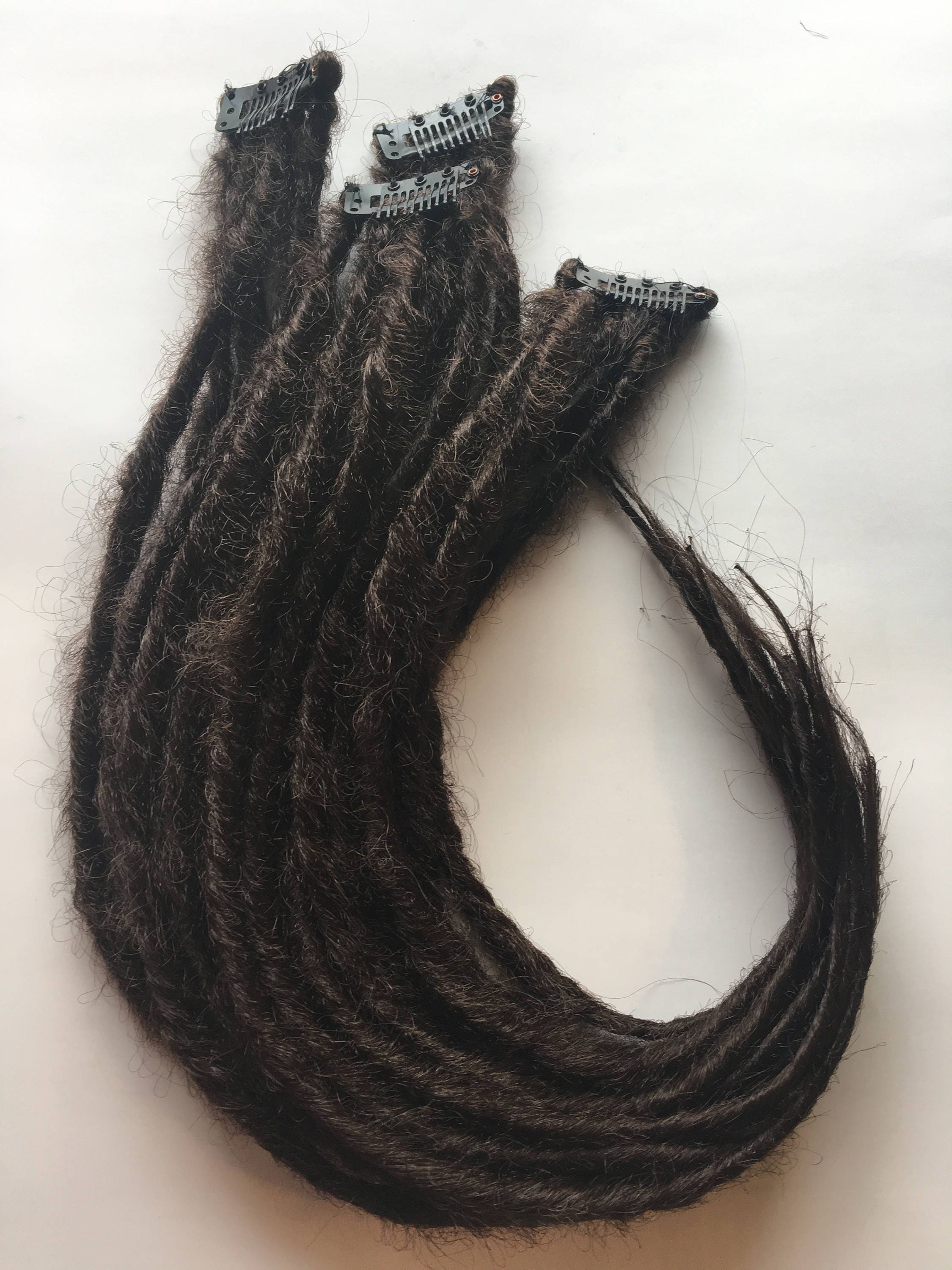 5 Clip in Dreadlocks SE Single Ended Synthetic Dreads