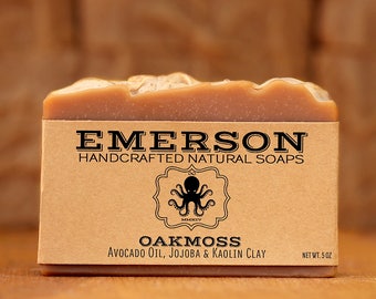 100% Natural Vegan Oakmoss Soap • Vegan Soap, Palm Free Soap, All Natural Soap, Handmade Soap, Gift for Him, Zero Waste, Waste Free
