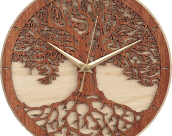 Tree of Life Clock in wood - Limited Production