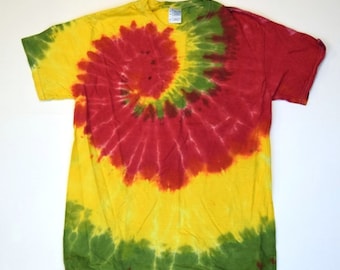 Rastafar-i ~ Spiral Tie Dye T-Shirt (Gildan Ultra Cotton Size M) (One of a Kind)