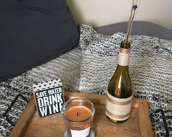 Twine Wine Bottle Vase