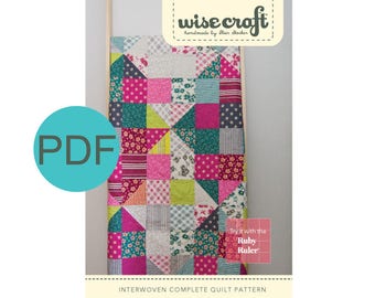 Interwoven Quilt Pattern, PDF Instant Download
