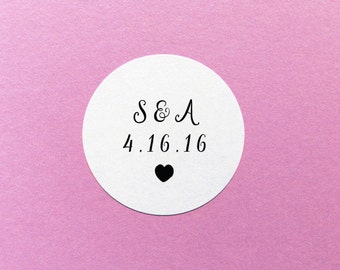Custom Wedding Sticker, Wedding Date Stickers, Save The Date Stickers, Personalized Wedding Sticker, Envelope Seals, Wedding Invite Labels