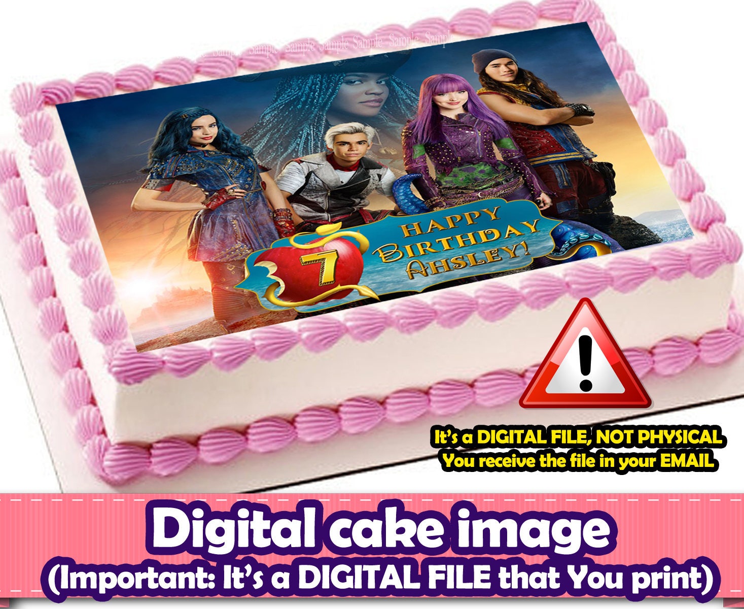 Descendants 2 Cake Topper.Descendants DIGITAL FILE.Descendants