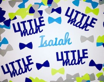 Little Man Baby Shower Personalized Confetti - Bow Ties and Name Confetti - 350 pieces