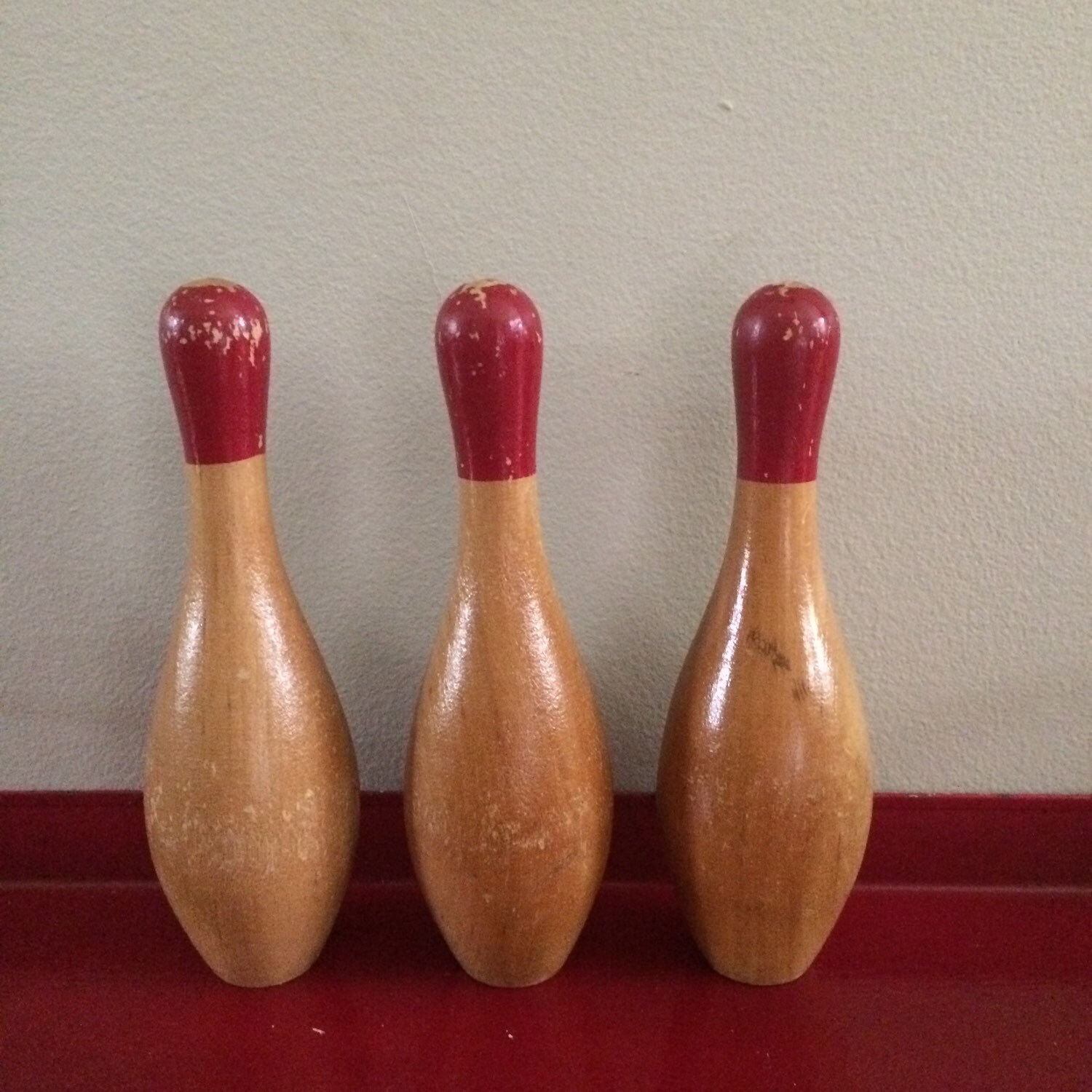Bowling pins small wood bowling pins set of three