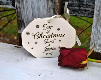 mr mrs ornament / Christmas ornament / our first Christmas / wedding ornament / custom ornament / first Christmas / wedding gift / newlywed