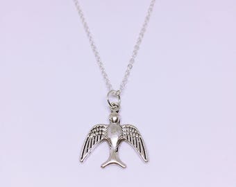 Silver Plated Bird Necklace