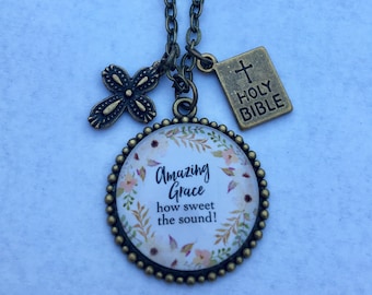 Amazing Grace pendant necklace