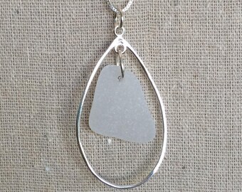 Sterling silver seaglass pendant