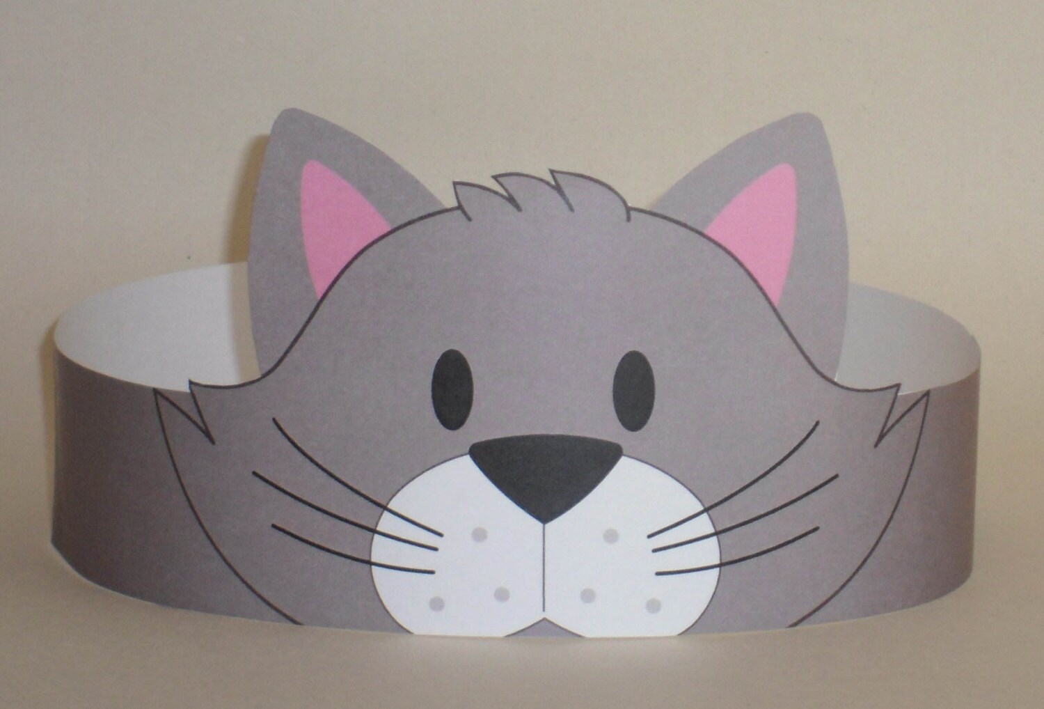 Cat Gray Crown Printable