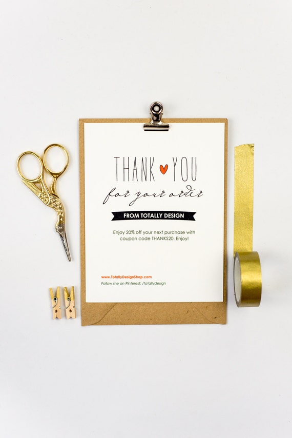 open free card templates business printable office Thank Lovingly Artsy Cards Business INSTANT You DOWNLOAD