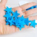 Felt Stars 1.0 inch Star Die cuts, SET of 50 Stars In turquoise Blue A710
