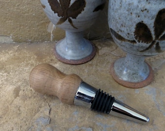 SALE - Bottle Stopper - Hand Turned Wood - Gambel Oak