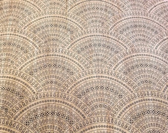 TRIBAL ARCHES Print Cork fabric (U.S.A Supplier) - Made in Portugal - Vegan - Sustainable - Leather Alternative - PETA approved