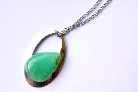 Natural Chrysoprase Jewelry, Chrysoprase Necklace, Chrysoprase gemstone, Gift for Her, birthstone