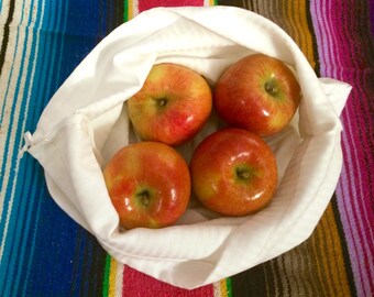 Reusable produce bag // Zero waste vegetable bags // Cotton shopping bag // Reusable vegetable bag //Farmers market cloth vegetable bag //