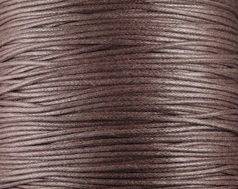 REDUCED Cotton Wax Cord 5 Yards Brown 1.5mm thick Spool (1012cor02m1-5)