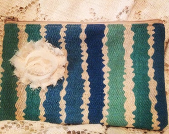 Splashes of blue pouch
