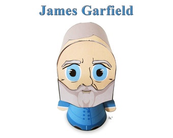 President James Garfield Paper Toy Model w/Movable Parts