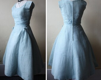 Vintage 50s Dress Mint Green Party Dress Full Skirt Adele Simpson S