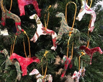 Greyhound Christmas Ornaments - Set of 3 - Free shipping!