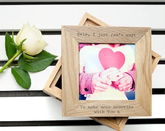 Personalised Oak Photo Cube Keepsake Box - Wedding Gift- Valentine's Day- Christening Gift - Romantic Gift - Housewarming -FREE UK DELIVERY!