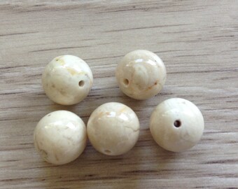 Riverstone 10 mm sold 5 x stone beads