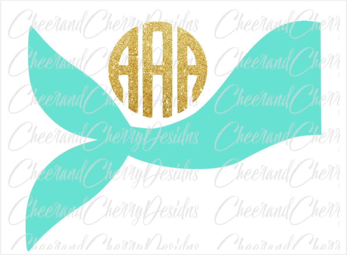 Mermaid SVG Mermaid monogram SVG Ocean svg Mermaid Silhouette