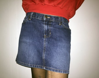 90s Abercrombie and Fitch Denim Mini Skirt Size 2