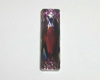 Swarovski Crystal Pendant 25x7mm Queen Baguette Style 6465 Crystal Pendant Beads VOLCANO