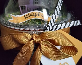 Mason Jar Gift Container--Hand made Diorama for Halloween
