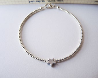 Silver Star bracelet - Silver