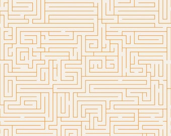 Fun & Games Maze Orange by Lori Whitlock for Riley Blake, 1/2 yard