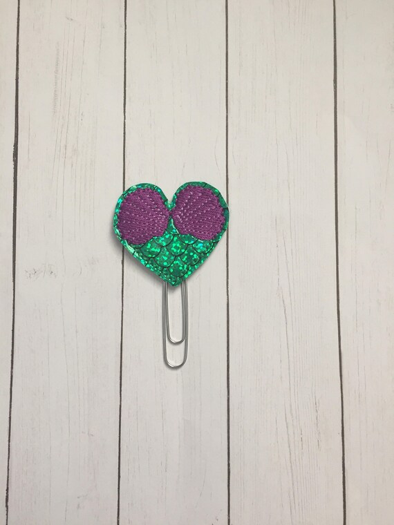Mermaid Heart planner Clip/Planner Clip/Bookmark. Mermaid Planner Clip. Heart Planner Clip. Beach Planner Clip. Summer Planner Clip